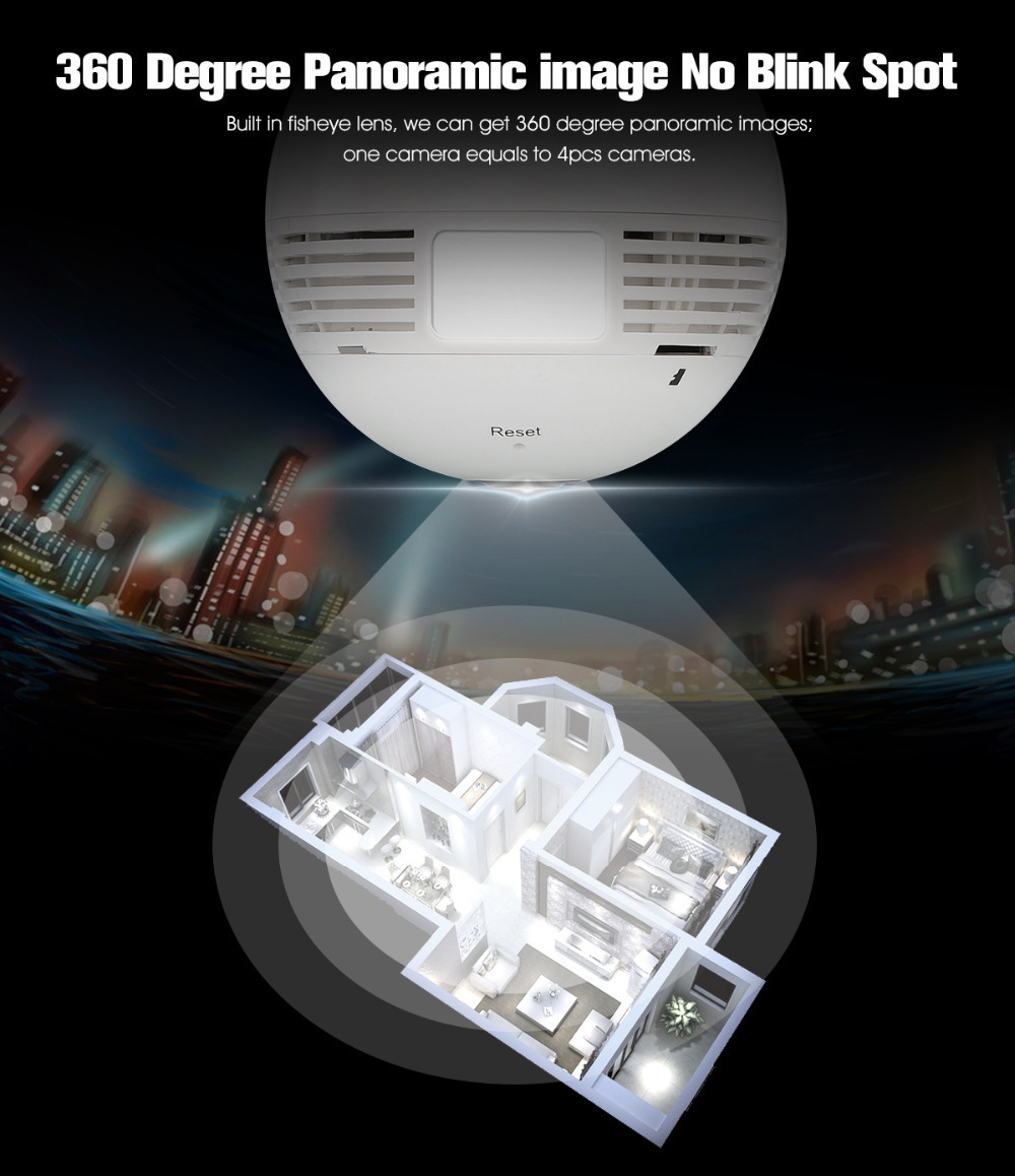 Bulb Camera Lcsee Cctv Security Ip Wireles VR 360 Cameras - Image 6
