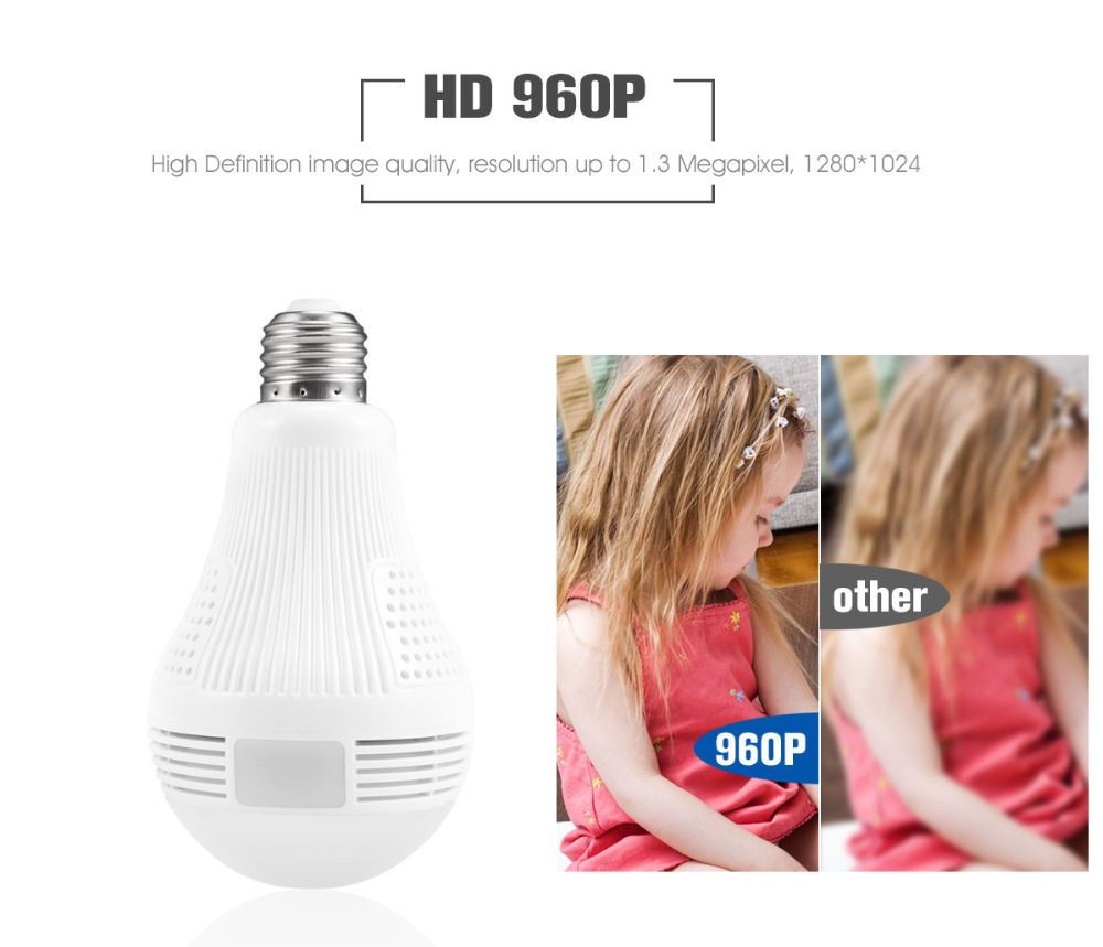 Bulb Camera Lcsee Cctv Security Ip Wireles VR 360 Cameras - Image 9