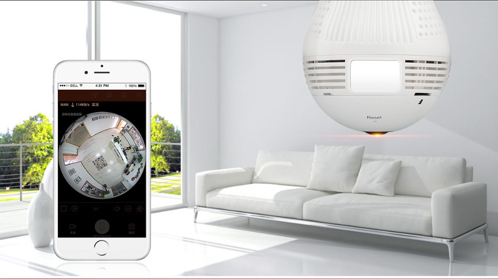 Bulb Camera Lcsee Cctv Security Ip Wireles VR 360 Cameras - Image 7