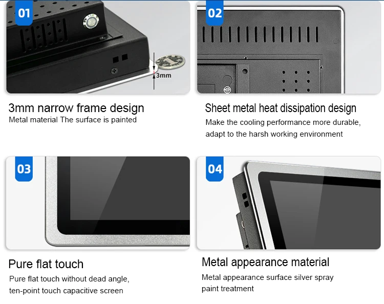 12" 10 15 17 Inch Industrial Panel All In One PC Mini Computer Capacitive Touch with Core i3-3217U Wifi RS232 Com Win 7/10 - Image 14