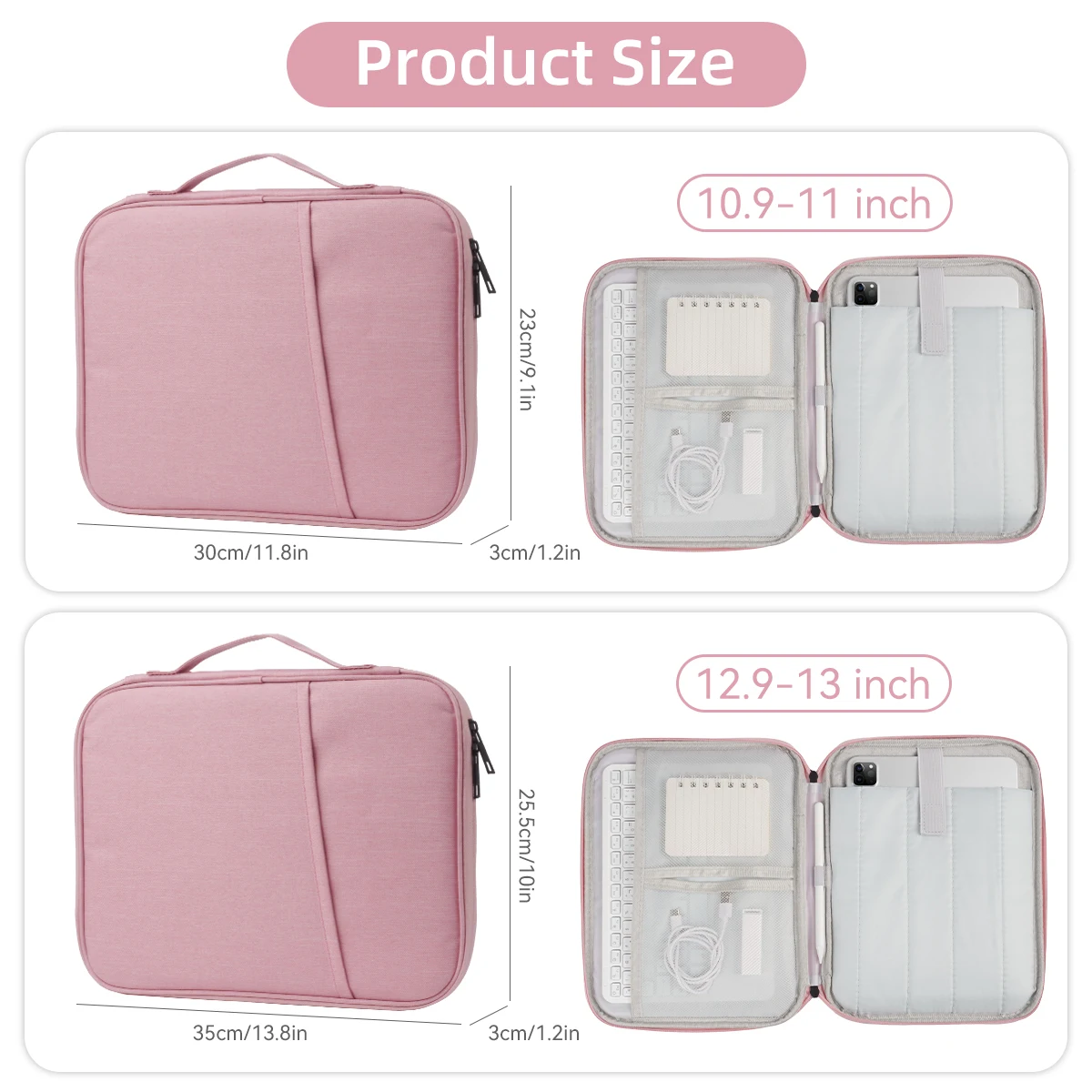 Laptop Bag for 11-13 Inch Protective Tablet Sleeve Case Padded Carrying Case Fit for iPad Macbook Xiaomi ASUS HUAWEI Lenovo - Image 6