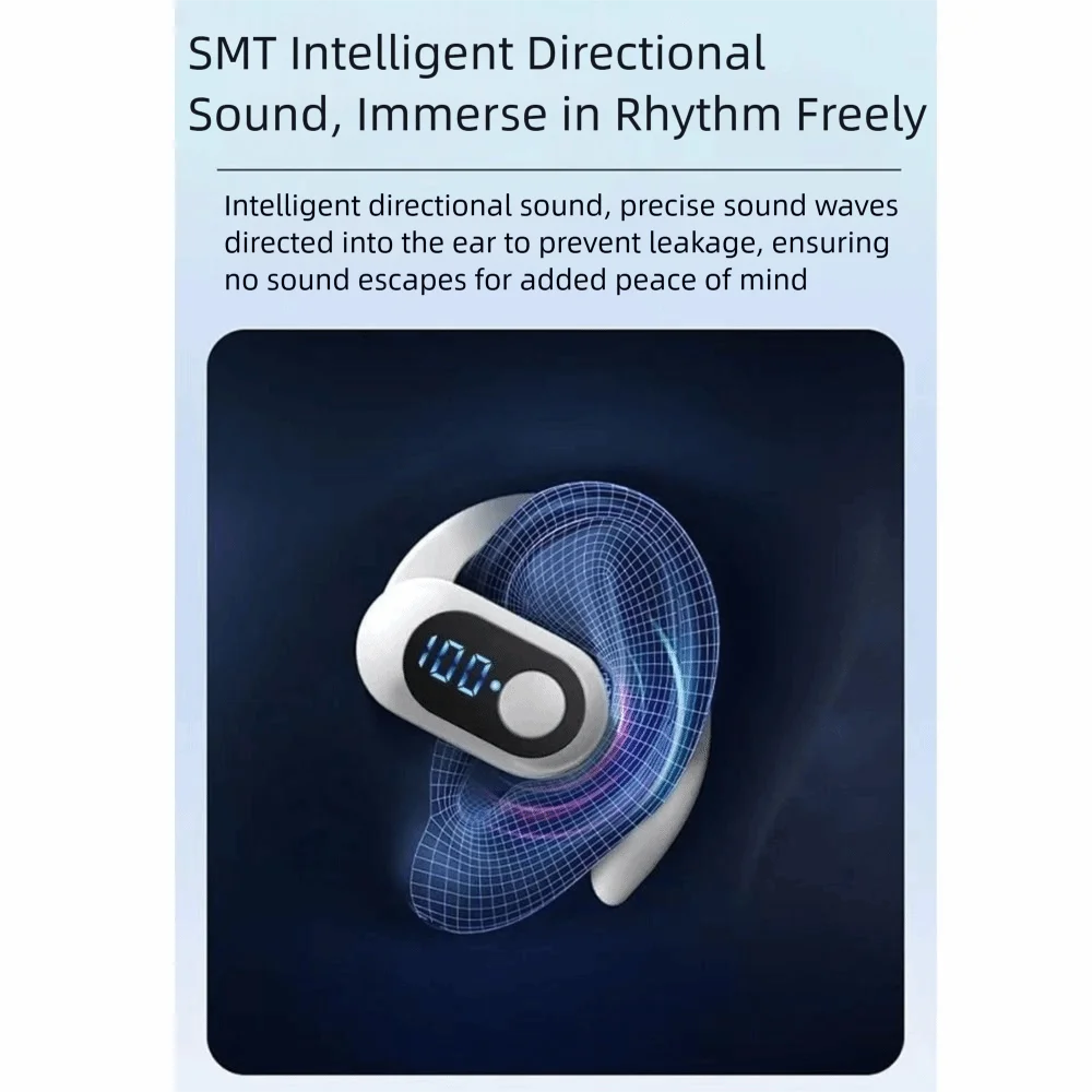 Ear Hook Wireless Earphones Bluetooth 5.3 Mini Handsfree Waterproof Sport Music Headset Single Earbuds OWS Headphone HiFi Music - Image 2