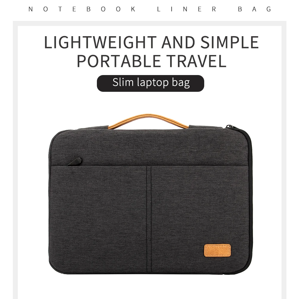 Laptop Sleeve Bag 14 15.6 Inch Notebook Pouch For Macbook HP Dell Acer Shockproof Computer Briefcase Travel Business Men Case - Image 8