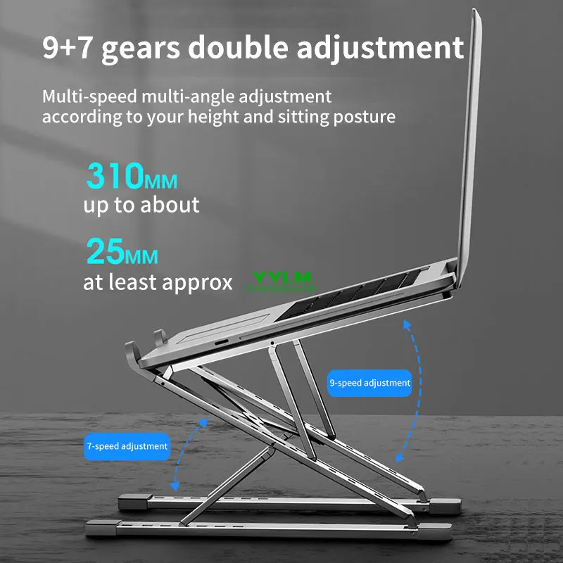 Adjustable Laptop Stand Tablet Bracket Aluminum Alloy Support For MacBook Air Pro Dell XPS HP ASUS Bracket Laptop Tablet Stand - Image 5