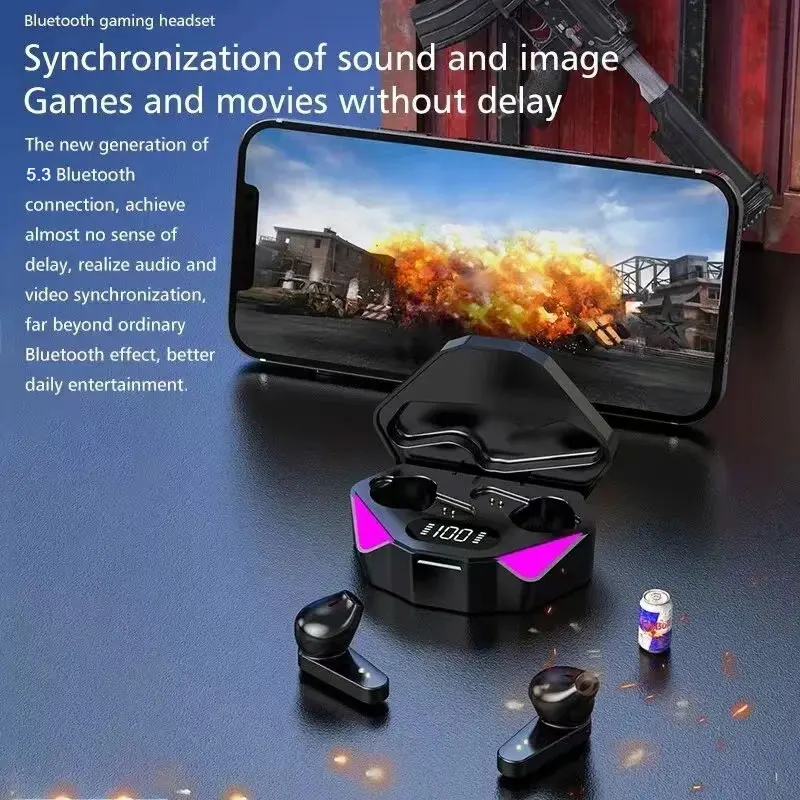 TWS Wireless Bluetooth Headset LED Display Gamer Earbuds with Mic Wireless Headphones Noise Cancelling Bluetooth Earphones X15 - Image 2
