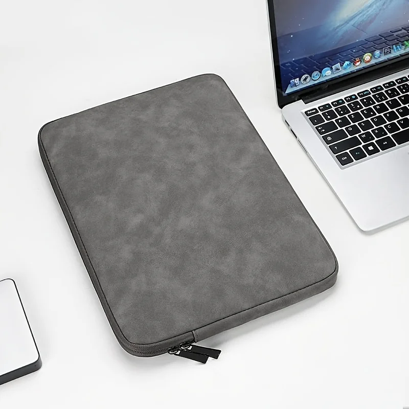 11 13 14 15 Inch Laptop PU Leather Protective Tablet Bag Computer Pouch Case Storage Bags Slim Laptop Sleeve for Macbook Perfect - Image 6