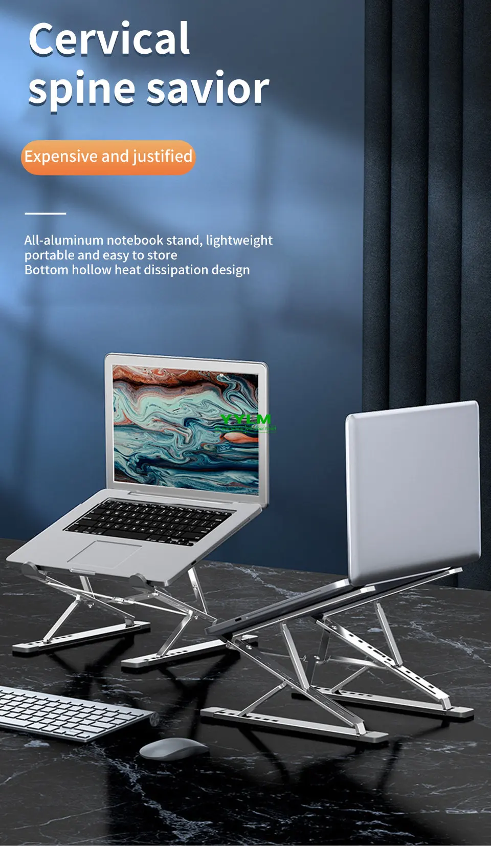 Adjustable Laptop Stand Tablet Bracket Aluminum Alloy Support For MacBook Air Pro Dell XPS HP ASUS Bracket Laptop Tablet Stand - Image 11