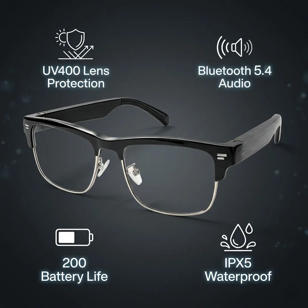 Smart Glasses Ultra-Light Playback Open-Ear Speakers Sunglasses Polarized Lens Smartglasses Bluetooth Glasses for Sports Travel - Image 4