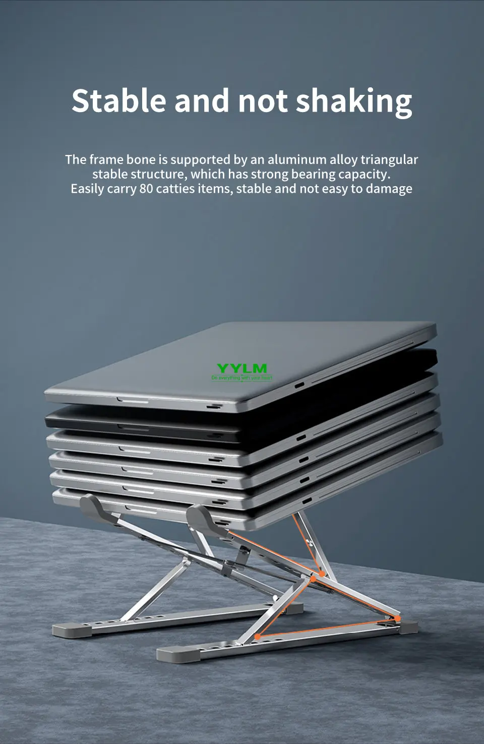 Adjustable Laptop Stand Tablet Bracket Aluminum Alloy Support For MacBook Air Pro Dell XPS HP ASUS Bracket Laptop Tablet Stand - Image 18