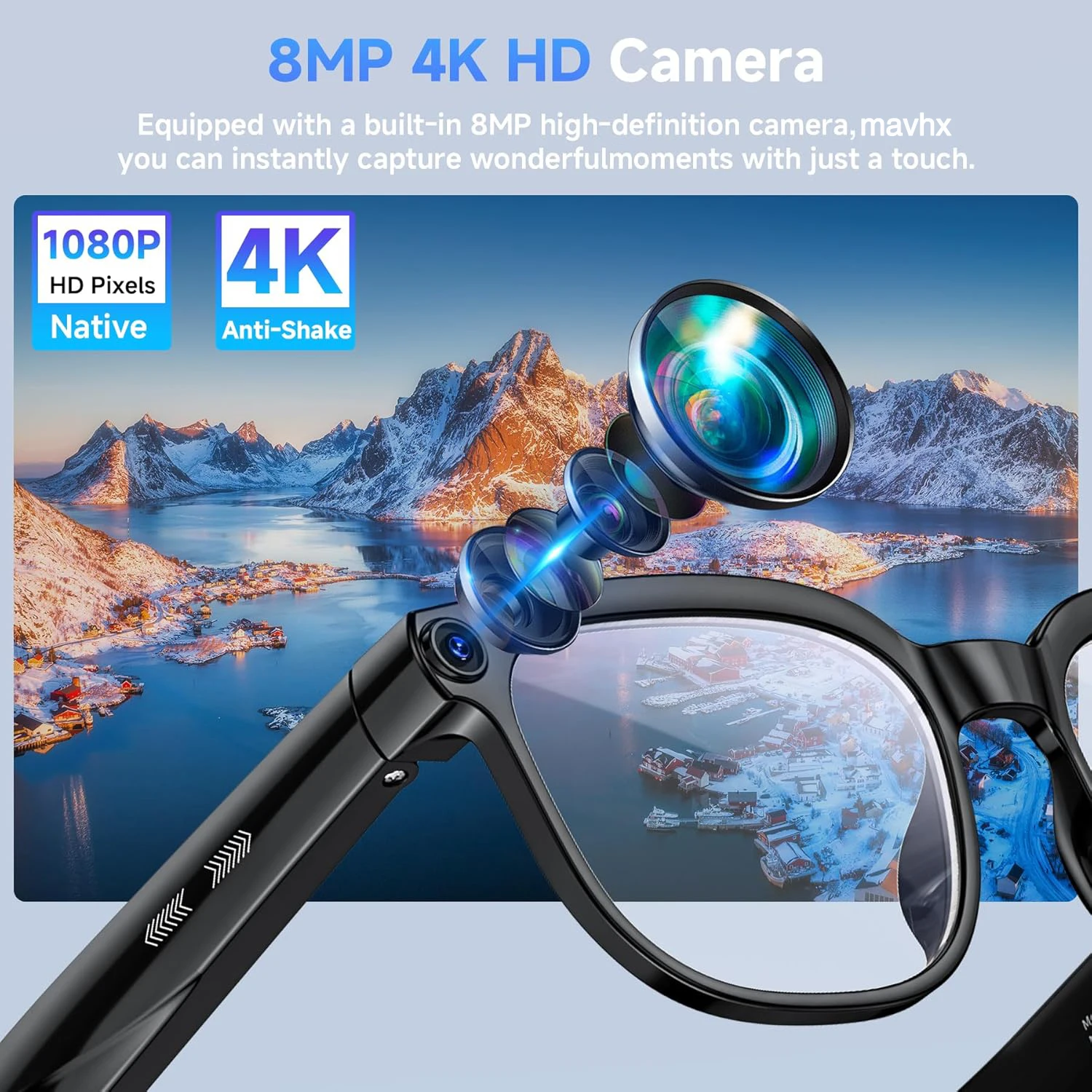2026 New Smart AI Glasses 1080P HD Video Record Camera ChatGPT Bluetooth Call 32GB ROM Language Translation Music Sunglasses Men - Image 2