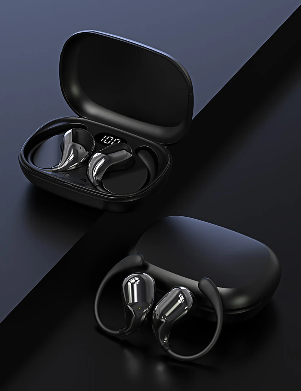 Bluetooth 5.4 Ear Hook Headphones TWS Wireless Earphones HiFi Stereo Waterproof Headsets LED Display Long Standby Touch Earbuds - Image 11