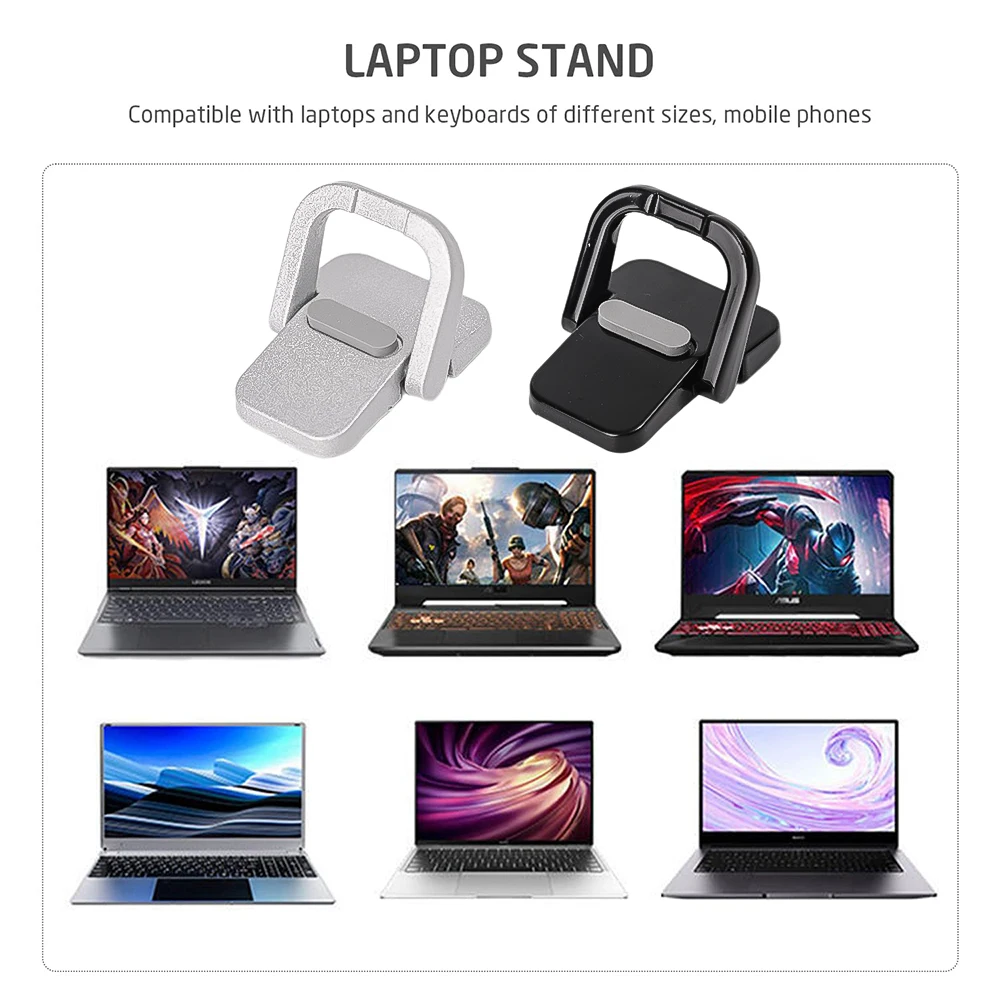 2pcs Keyboard Stands, Mini Laptop Stand for Desk, Portable Laptop Stand Compatible with MacBook Air Pro, Dell XPS, HP More. - Image 15