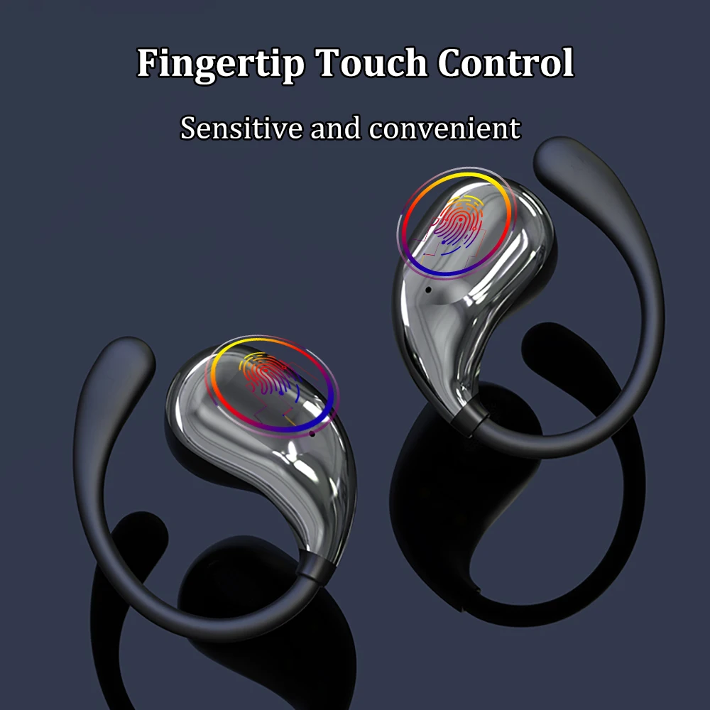 Bluetooth 5.4 Ear Hook Headphones TWS Wireless Earphones HiFi Stereo Waterproof Headsets LED Display Long Standby Touch Earbuds - Image 4