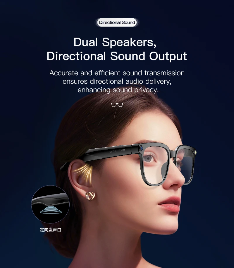 2026 New Smart AI Glasses 1080P HD Video Record Camera ChatGPT Bluetooth Call 32GB ROM Language Translation Music Sunglasses Men - Image 15