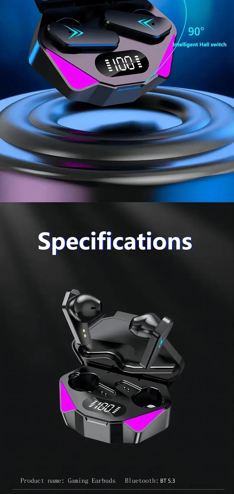 TWS Wireless Bluetooth Headset LED Display Gamer Earbuds with Mic Wireless Headphones Noise Cancelling Bluetooth Earphones X15 - Image 12