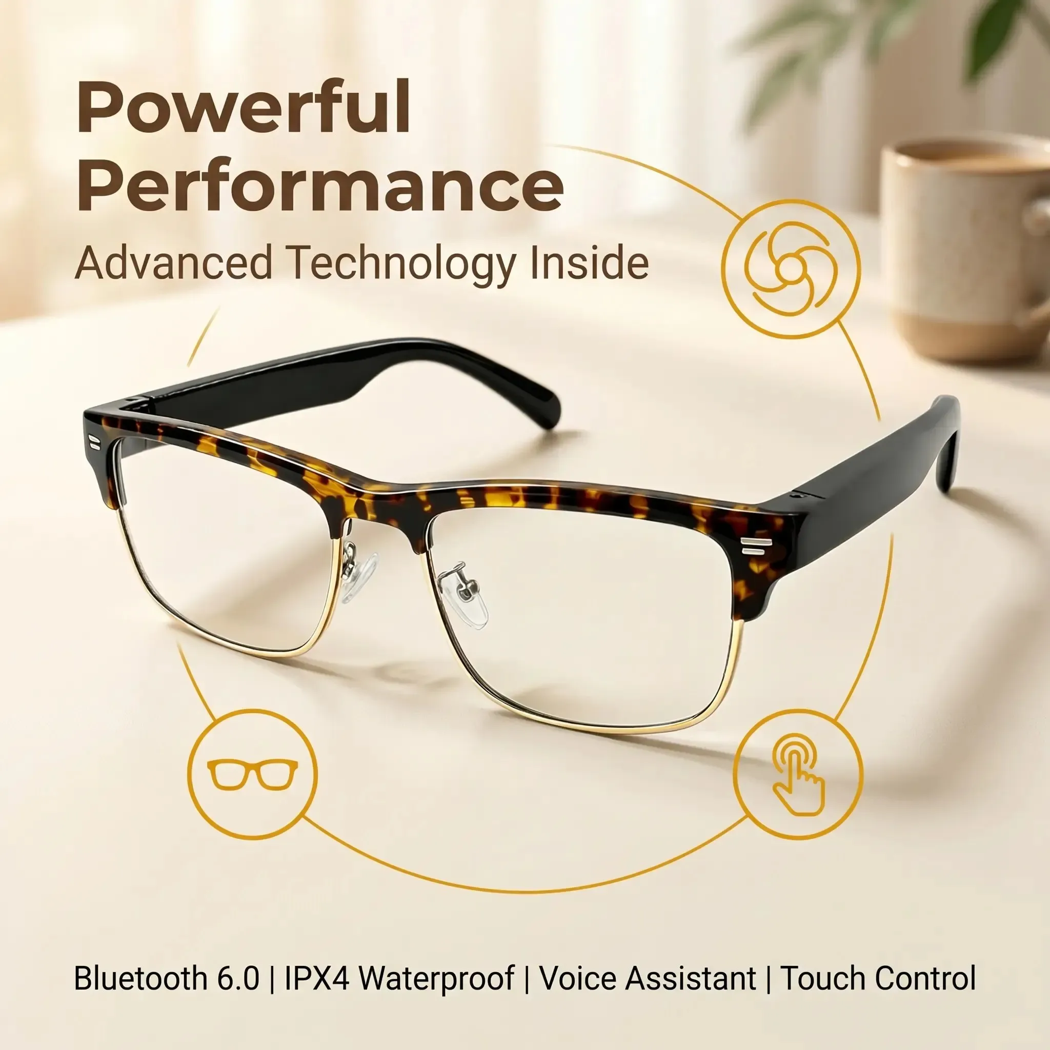 Smart Glasses Ultra-Light Playback Open-Ear Speakers Sunglasses Polarized Lens Smartglasses Bluetooth Glasses for Sports Travel - Image 5