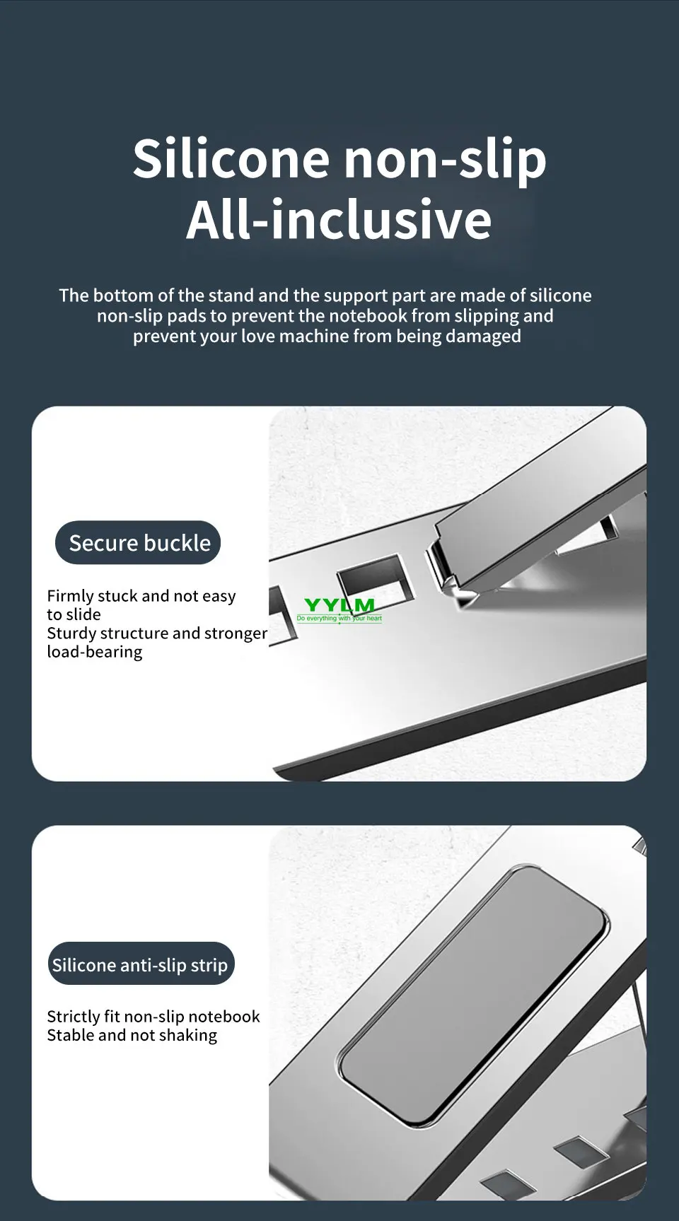 Adjustable Laptop Stand Tablet Bracket Aluminum Alloy Support For MacBook Air Pro Dell XPS HP ASUS Bracket Laptop Tablet Stand - Image 16