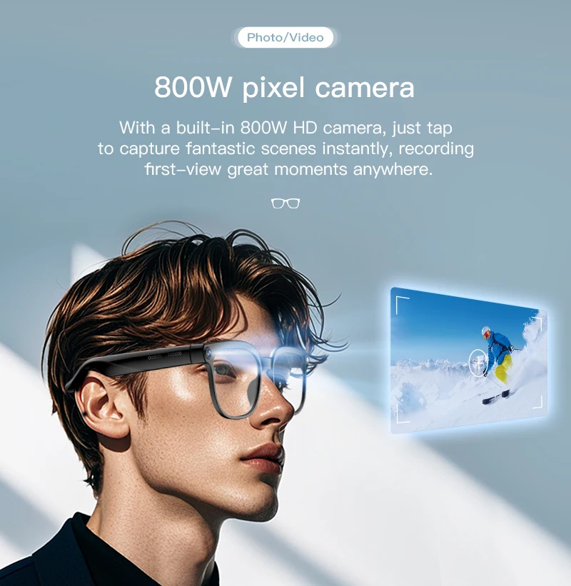 2026 New Smart AI Glasses 1080P HD Video Record Camera ChatGPT Bluetooth Call 32GB ROM Language Translation Music Sunglasses Men - Image 20