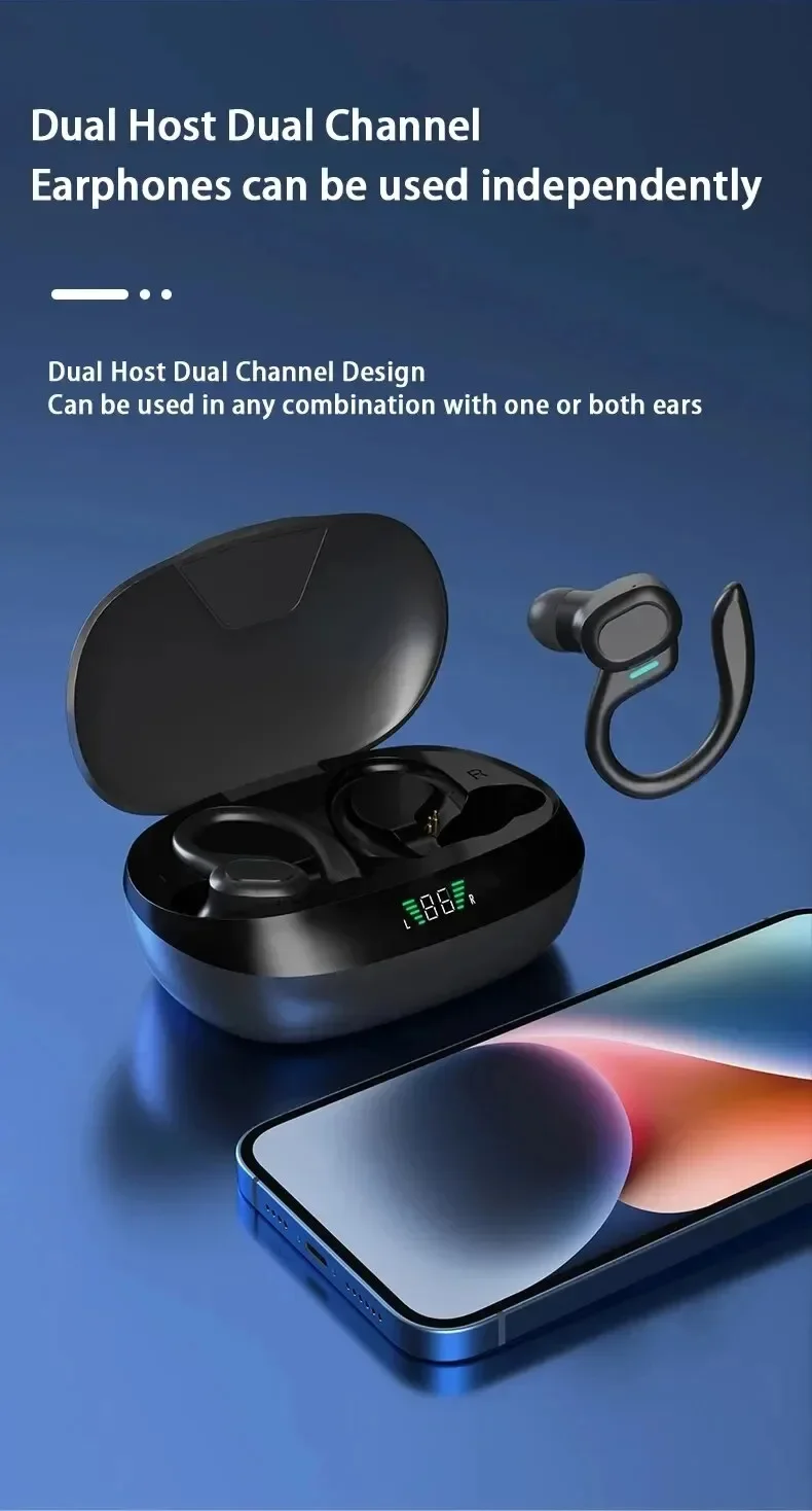 Original Wireless Earphones Ture Wireless Earbuds Ear Hook Sports HiFI Stereo Waterproof Headset With Mic TWS Headphone - Image 18