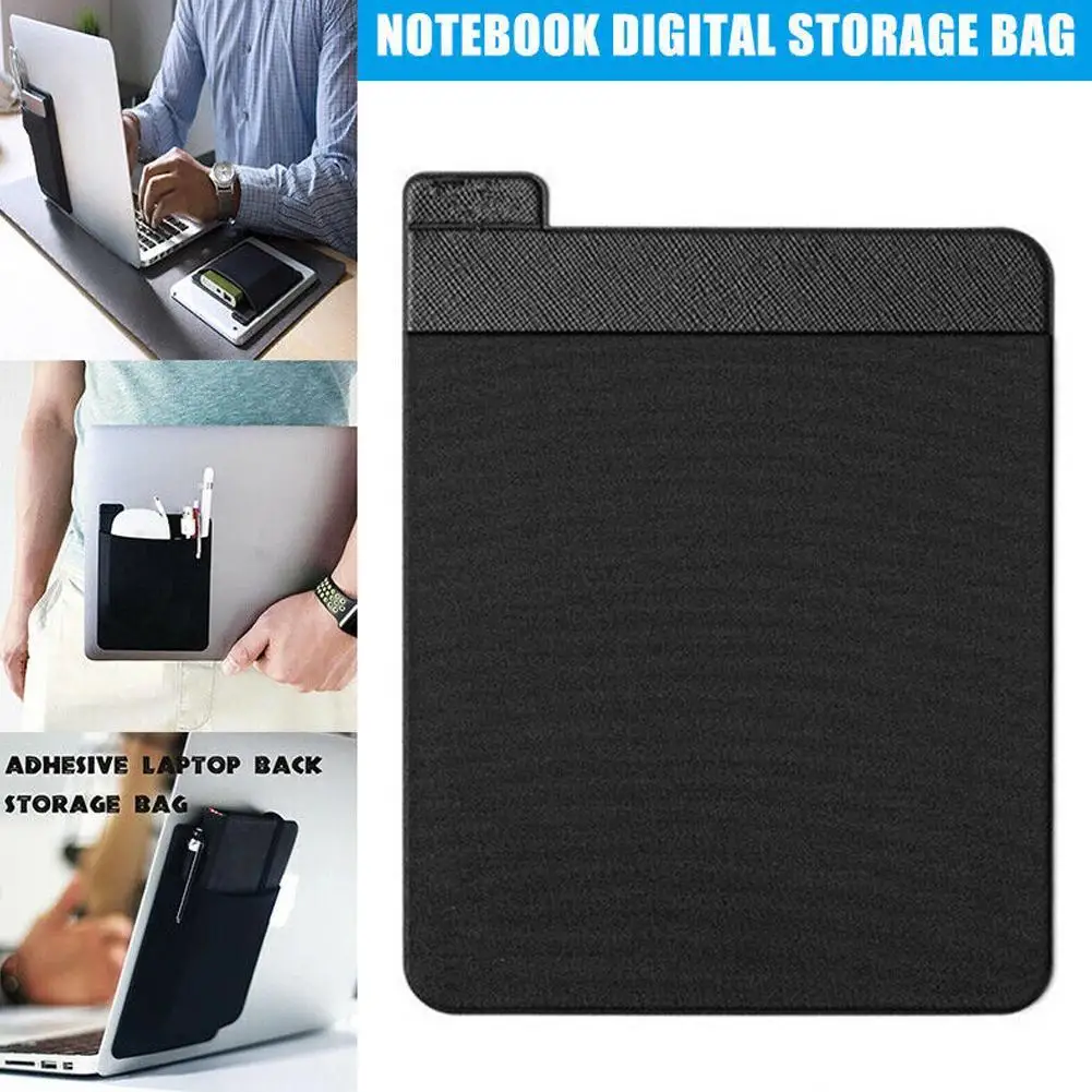 Self Adhesive Laptop Rear Storage Bag for Mouse Digital Hard Drive Pen Pocket Pouch Laptop Accessories - Image 11