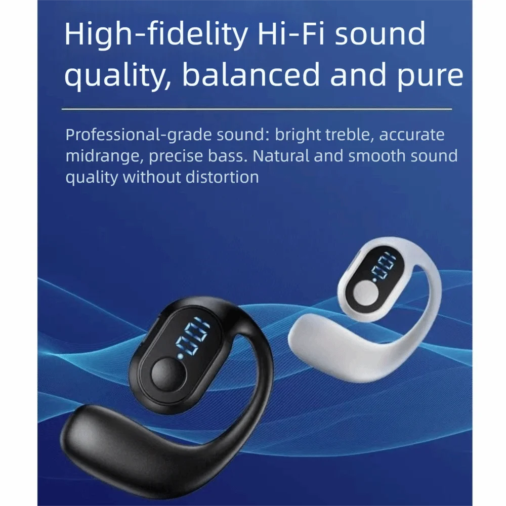 Ear Hook Wireless Earphones Bluetooth 5.3 Mini Handsfree Waterproof Sport Music Headset Single Earbuds OWS Headphone HiFi Music - Image 9