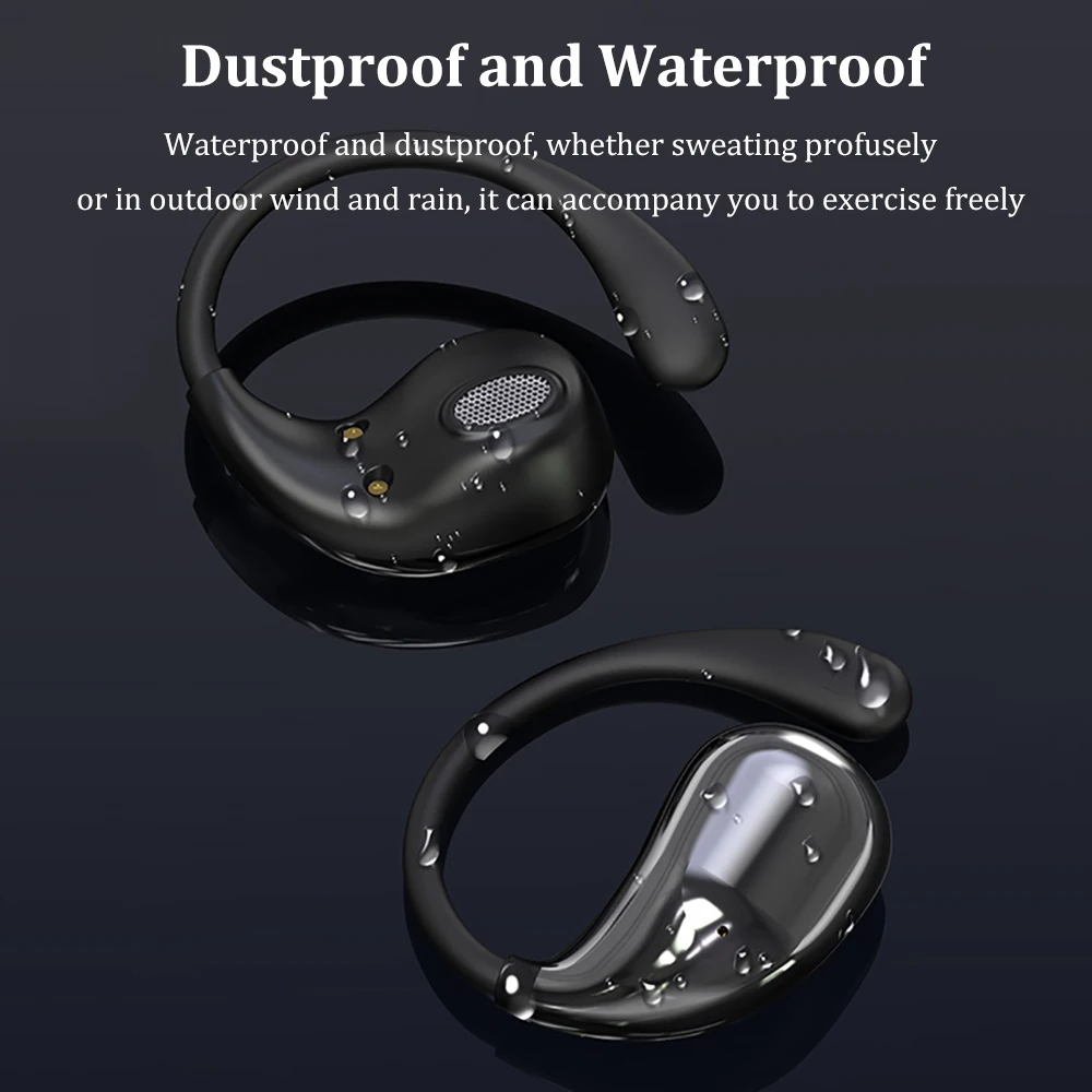 Bluetooth 5.4 Ear Hook Headphones TWS Wireless Earphones HiFi Stereo Waterproof Headsets LED Display Long Standby Touch Earbuds - Image 3