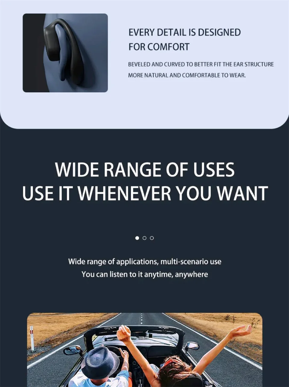 Wireless Headphones Bluetooth Headset With Microphone Bone Conduction Handsfree Noise Canceling Earphones For Driving Audifonos - Image 21