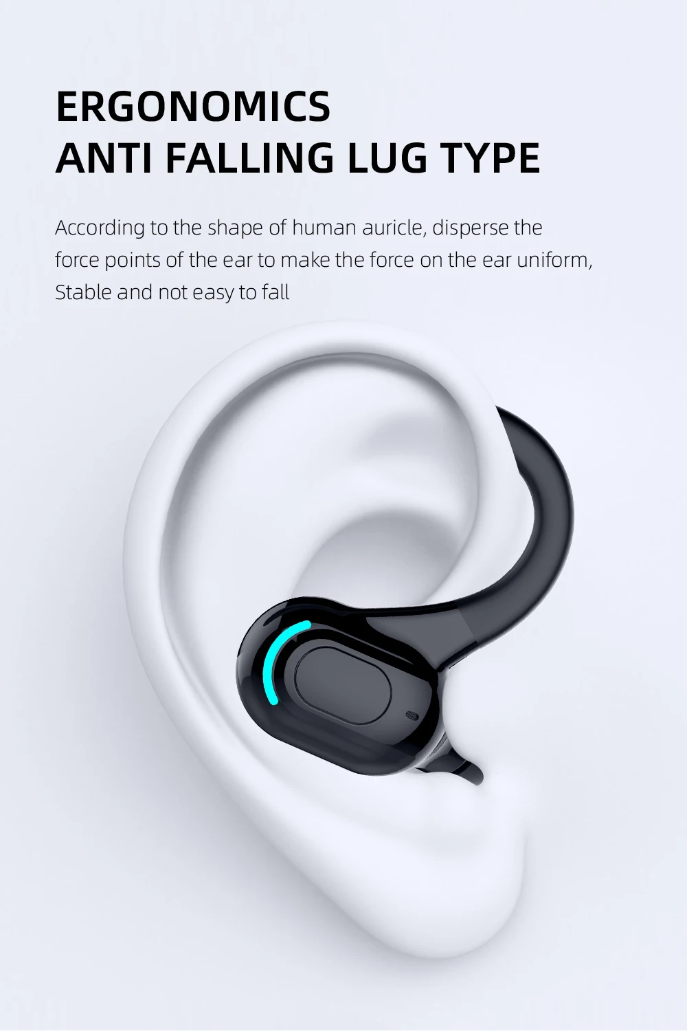 Bluetooth 5.2 Earphone Waterproof Wireless Headphones with Mic Mini Ear Hooks HiFi Stereo Music Earbuds for Phone - Image 16