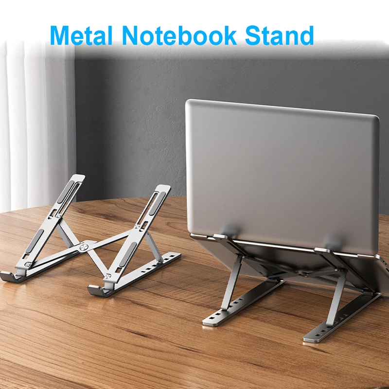 Aluminum Alloy Laptop Holder Stand Adjustable Foldable Portable for Notebook Computer Bracket Lifting Cooling Holder Non-slip - Image 9