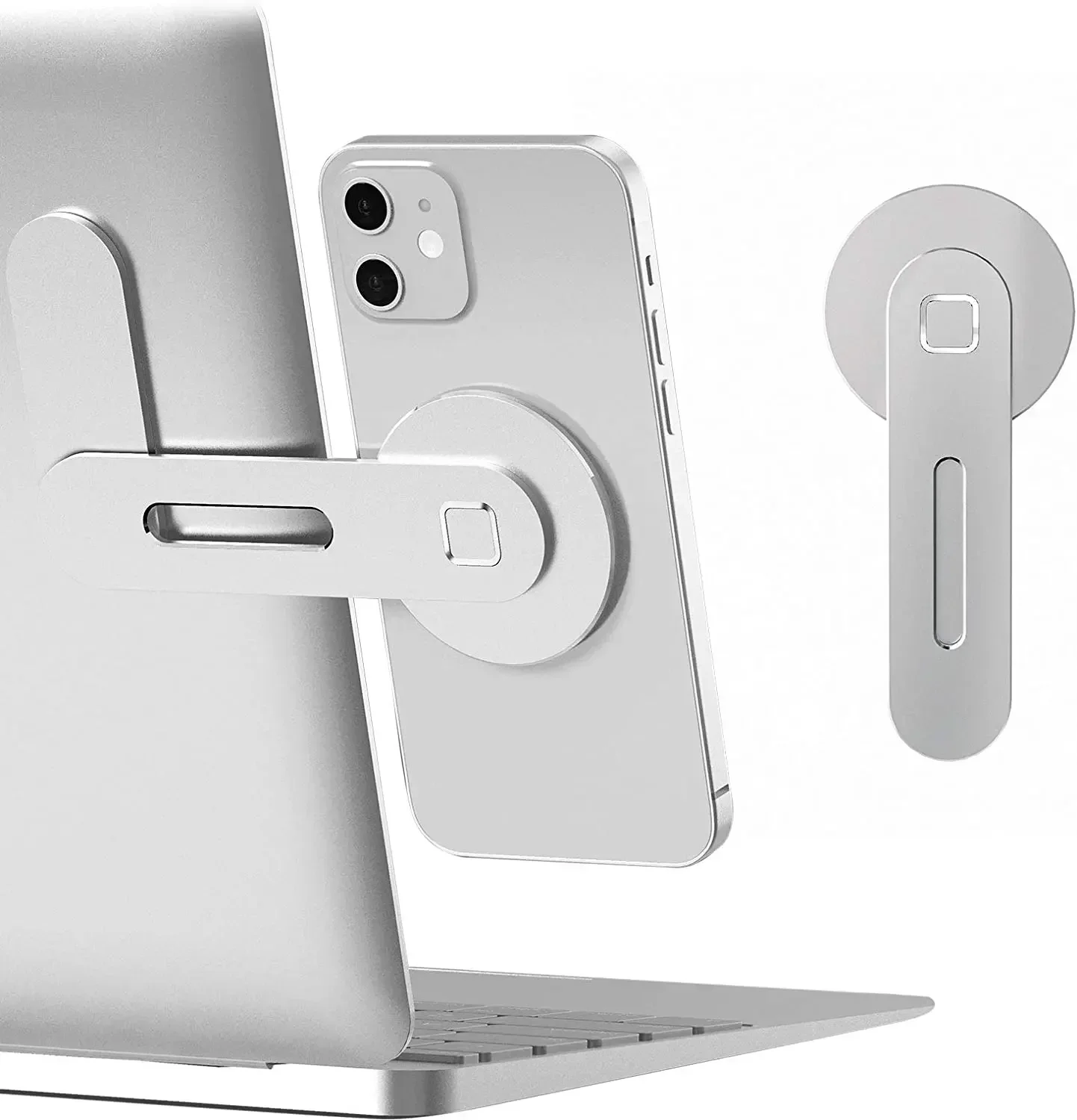 2026 Magnetic Laptop Phone Holder Computer Monitor Side Cell Phone Slim& Foldable For iPhone 14 13 12 Series Case and All Phone - Image 8