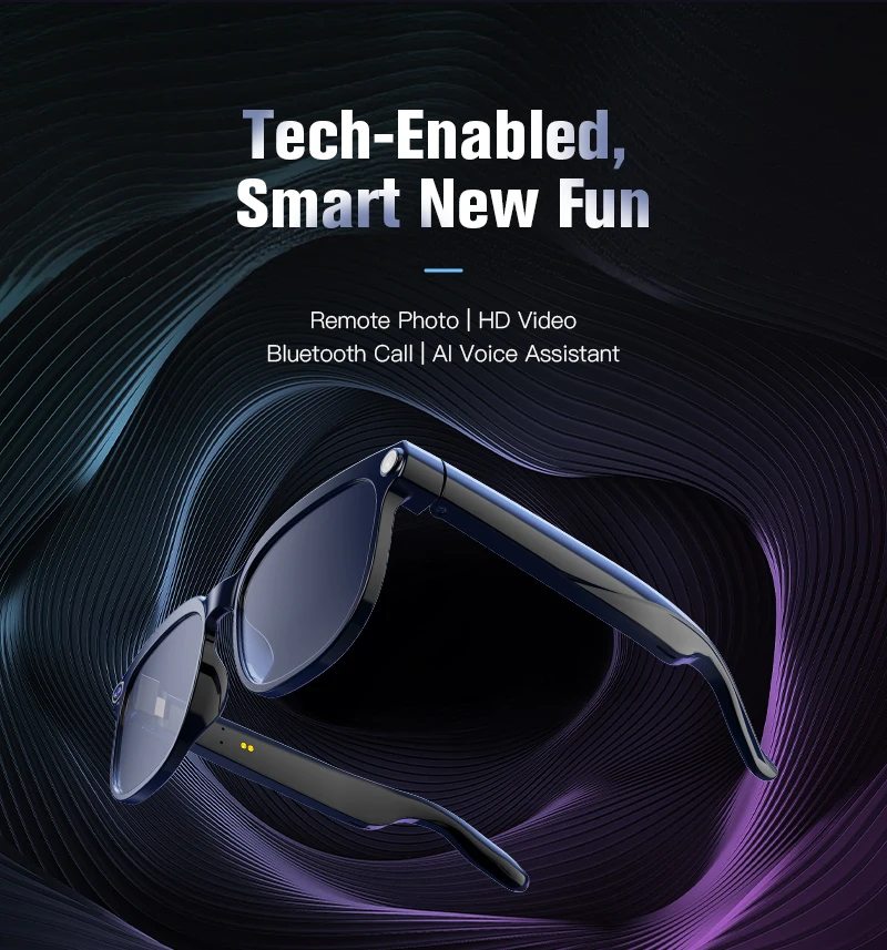2026 New Smart AI Glasses 1080P HD Video Record Camera ChatGPT Bluetooth Call 32GB ROM Language Translation Music Sunglasses Men - Image 11