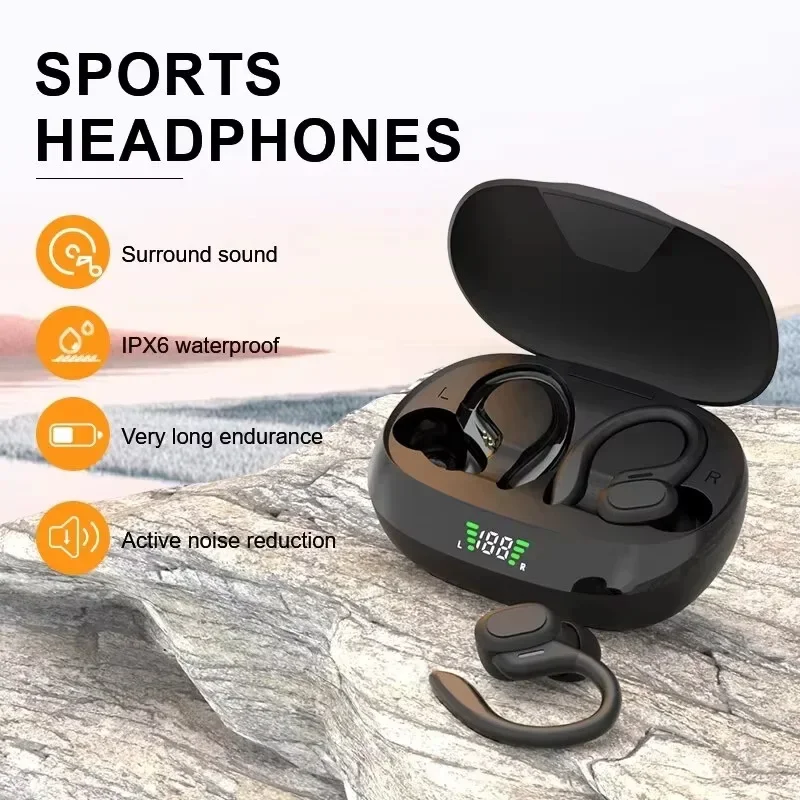 Original Wireless Earphones Ture Wireless Earbuds Ear Hook Sports HiFI Stereo Waterproof Headset With Mic TWS Headphone - Image 4