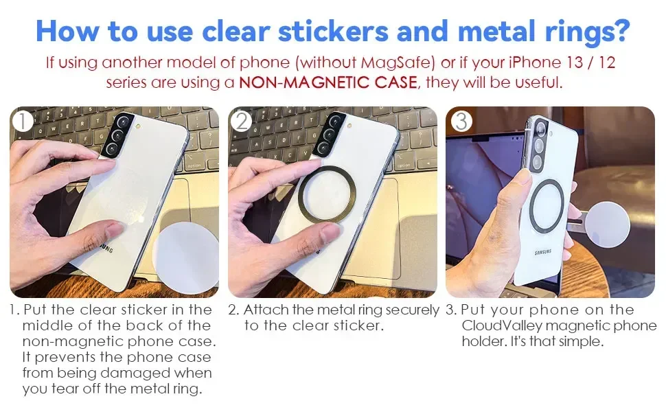 2026 Magnetic Laptop Phone Holder Computer Monitor Side Cell Phone Slim& Foldable For iPhone 14 13 12 Series Case and All Phone - Image 5