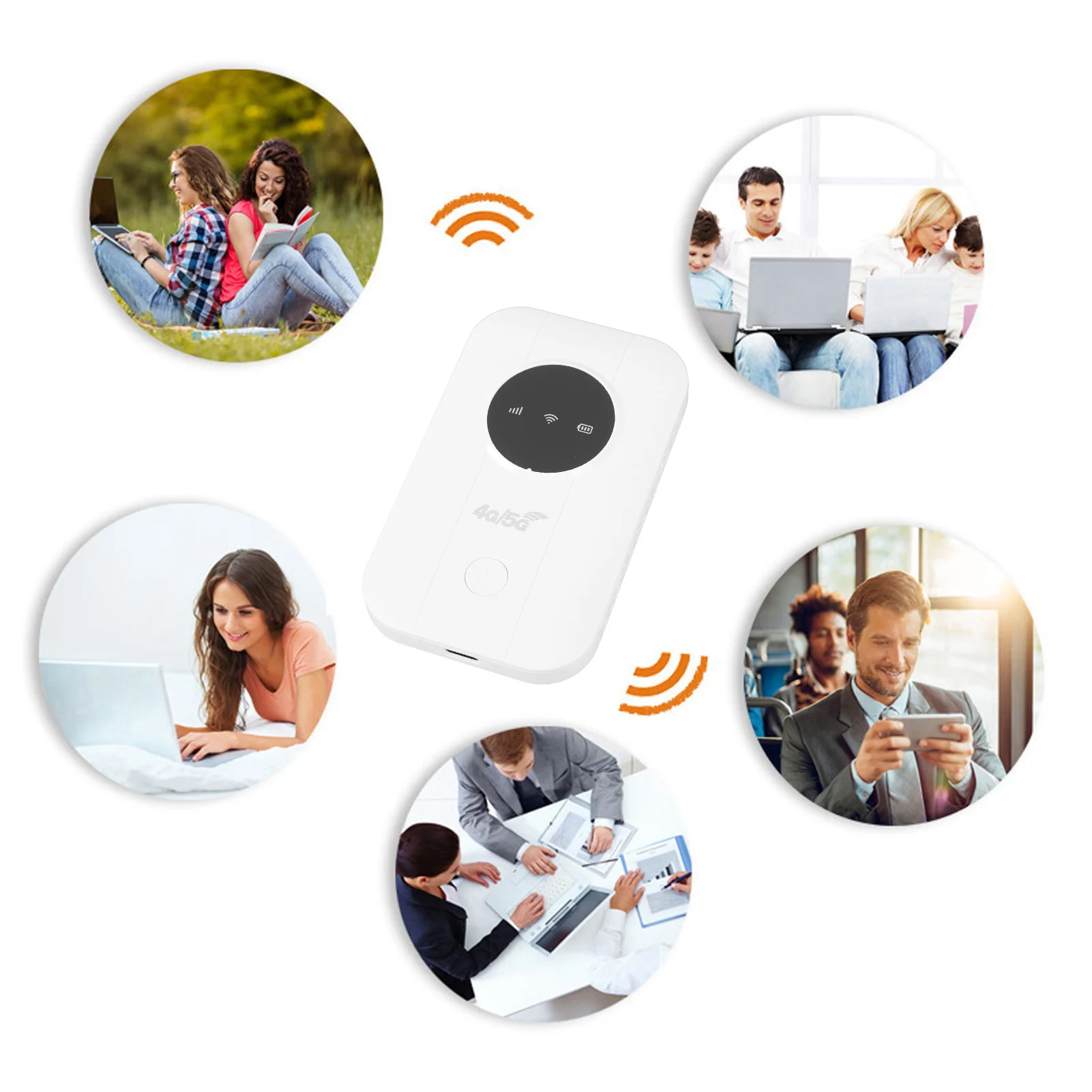 Portable 4G 5G Router with SIM Card Slot Durable 300Mbps Mobile Hotspot Connect Up to 10 Devices for Traveling Business Trips - Image 6