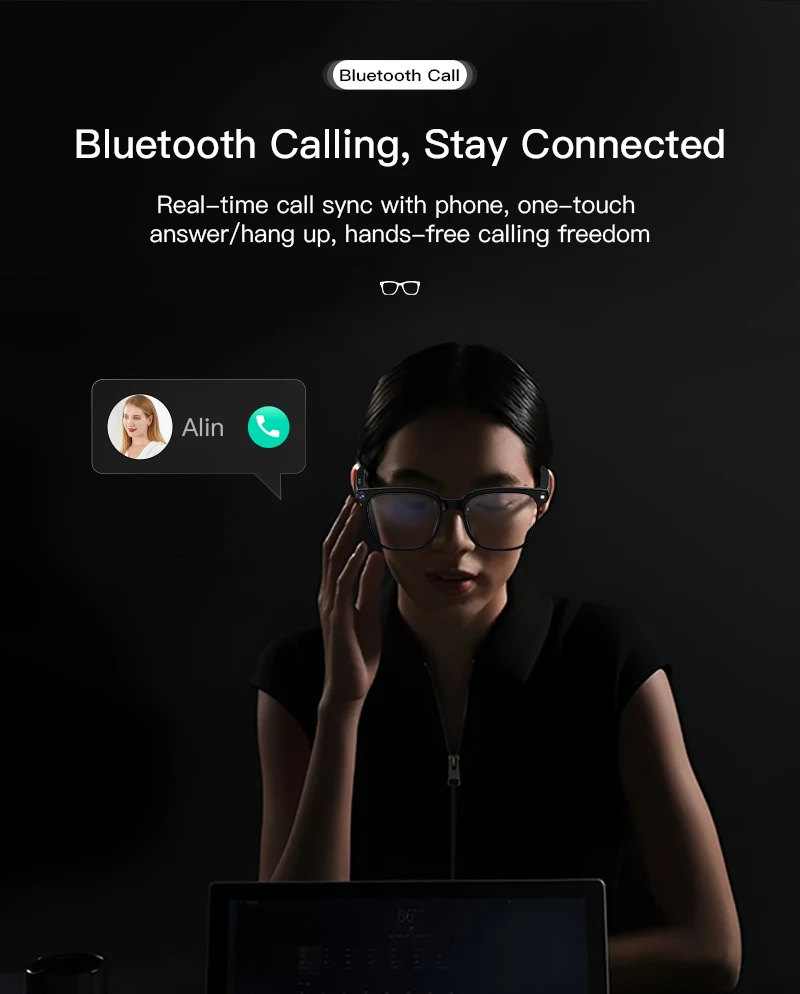2026 New Smart AI Glasses 1080P HD Video Record Camera ChatGPT Bluetooth Call 32GB ROM Language Translation Music Sunglasses Men - Image 17