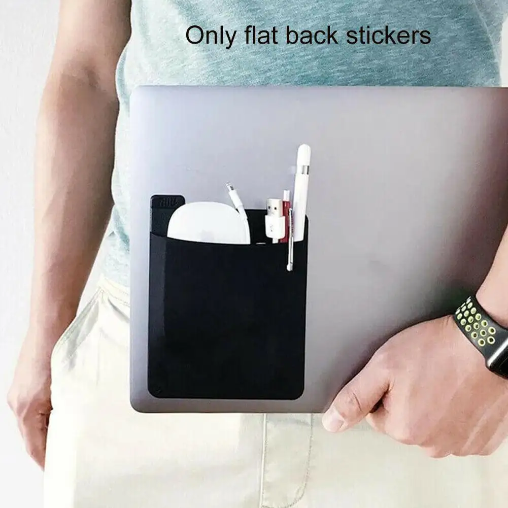 Self Adhesive Laptop Rear Storage Bag for Mouse Digital Hard Drive Pen Pocket Pouch Laptop Accessories - Image 4