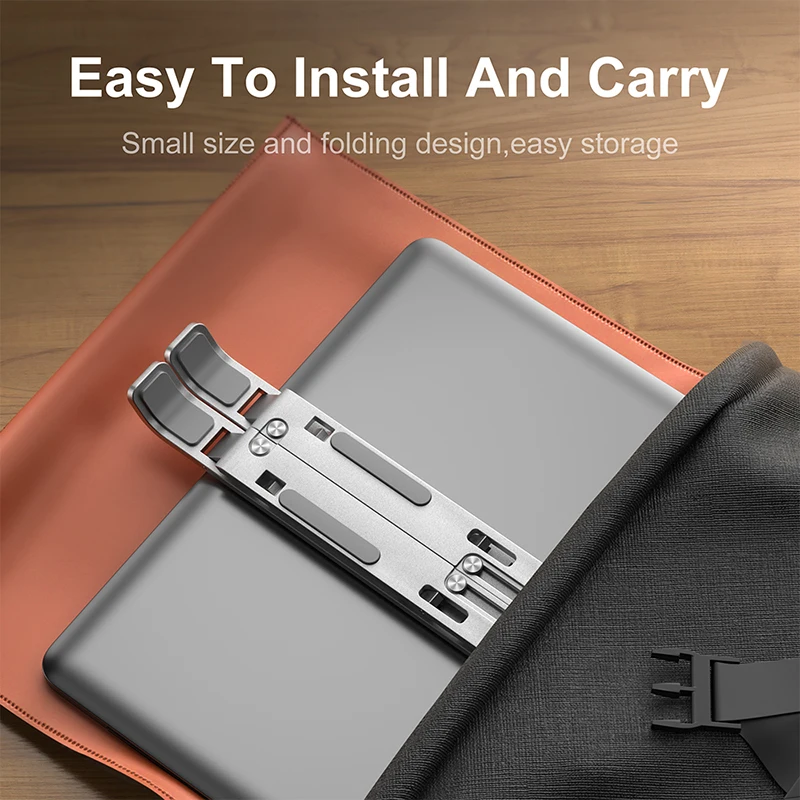 Aluminum Alloy Laptop Holder Stand Adjustable Foldable Portable for Notebook Computer Bracket Lifting Cooling Holder Non-slip - Image 11