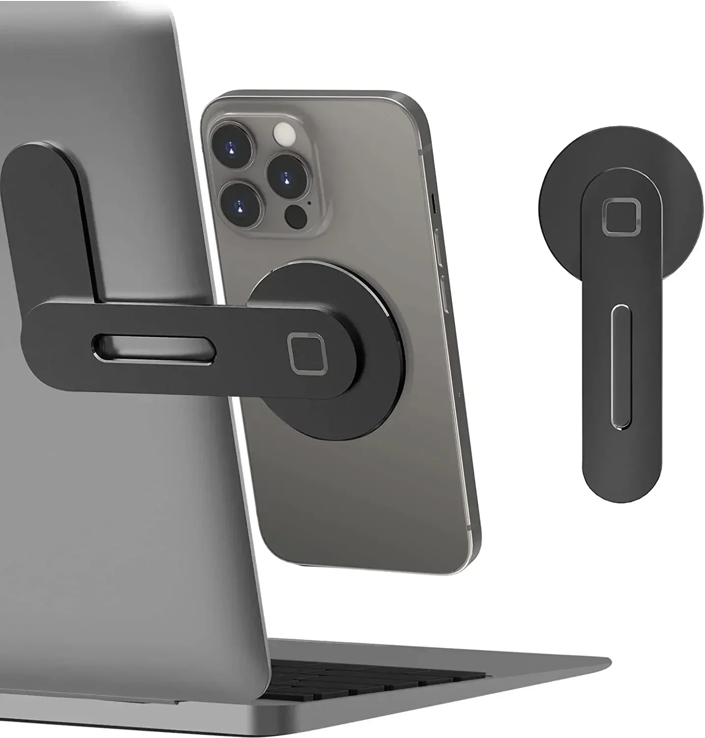 2026 Magnetic Laptop Phone Holder Computer Monitor Side Cell Phone Slim& Foldable For iPhone 14 13 12 Series Case and All Phone - Image 7