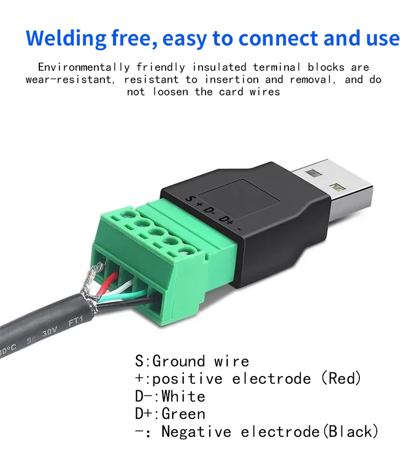 2PCS USB 2.0 solderless plug USB male female computer TV phone keyboard mouse connector USB plug - Image 12
