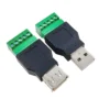 2PCS USB 2.0 solderless plug USB male female computer TV phone keyboard mouse connector USB plug