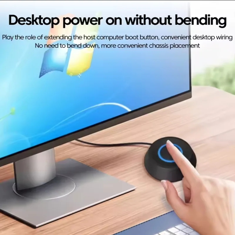 New External Desktop Switch LED Lights PC Motherboard Computer Startup Extension Cable Power On/Off Button For Desktop computer - Image 5