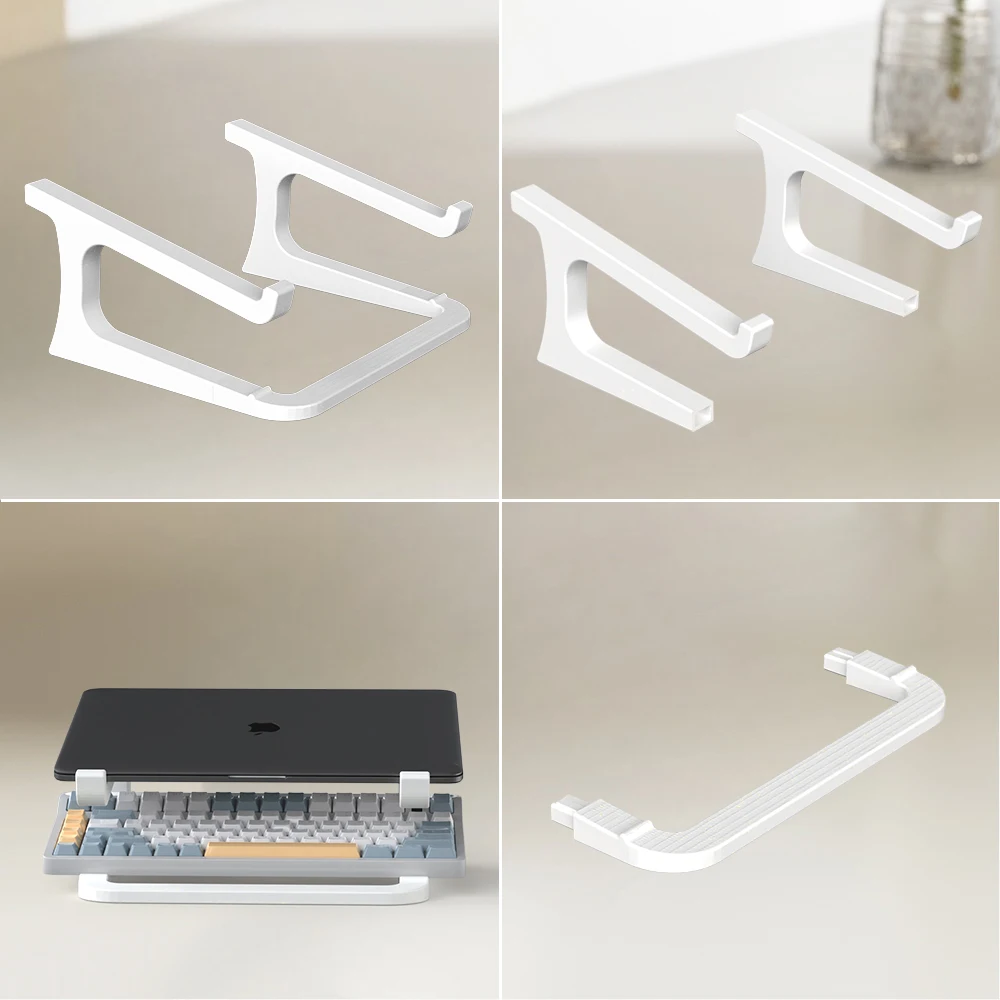 Ergonomic laptop stand with keyboard stand - portable desktop lift, suitable for MacBook, PC, tablet - sturdy - Image 4
