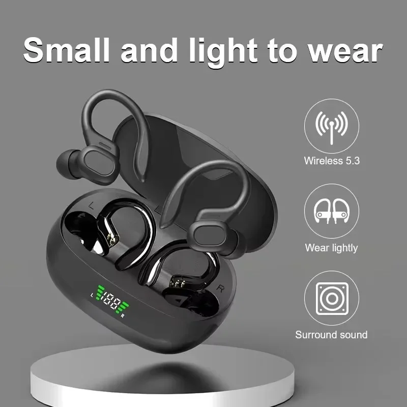 Original Wireless Earphones Ture Wireless Earbuds Ear Hook Sports HiFI Stereo Waterproof Headset With Mic TWS Headphone - Image 3
