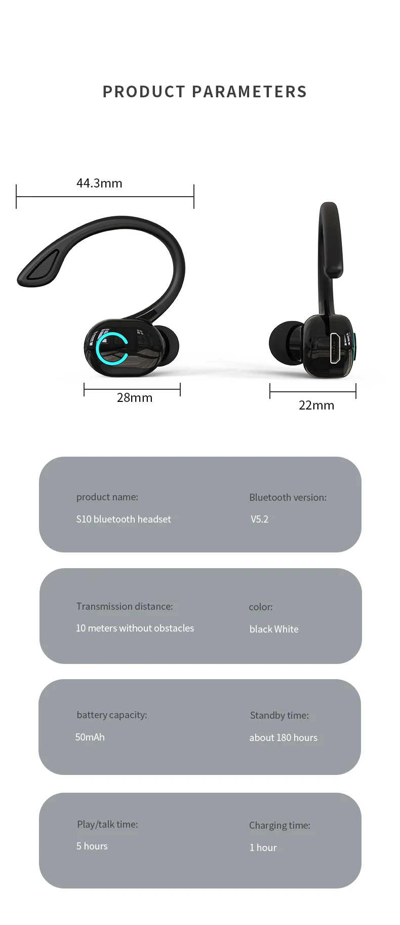 Wireless Bluetooth Earphones HIFI Bass With HD MIC Ear-Hook Earbuds Noise Cancelling Life Waterproof Game Sports Music Headsets - Image 28