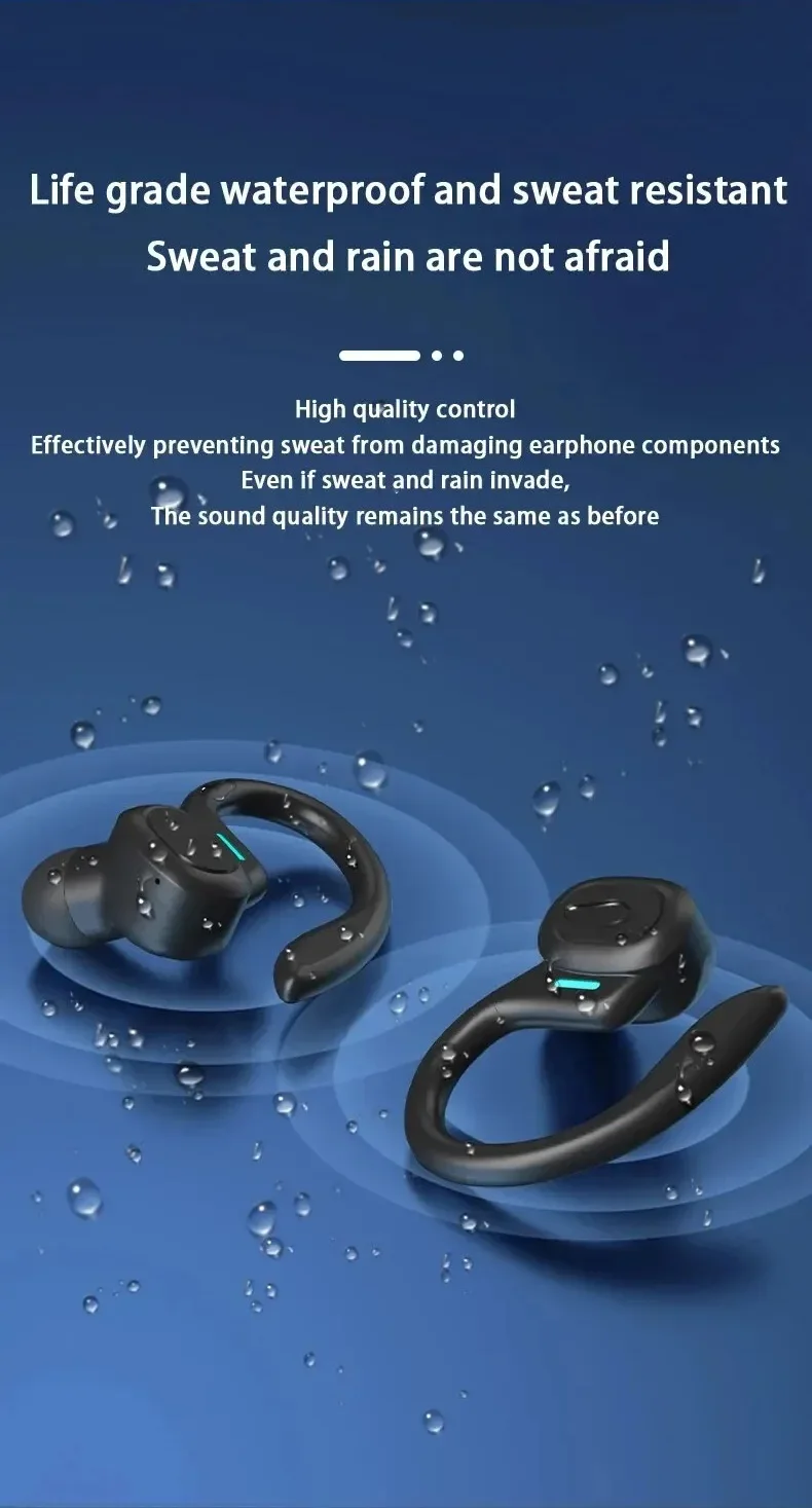 Original Wireless Earphones Ture Wireless Earbuds Ear Hook Sports HiFI Stereo Waterproof Headset With Mic TWS Headphone - Image 19