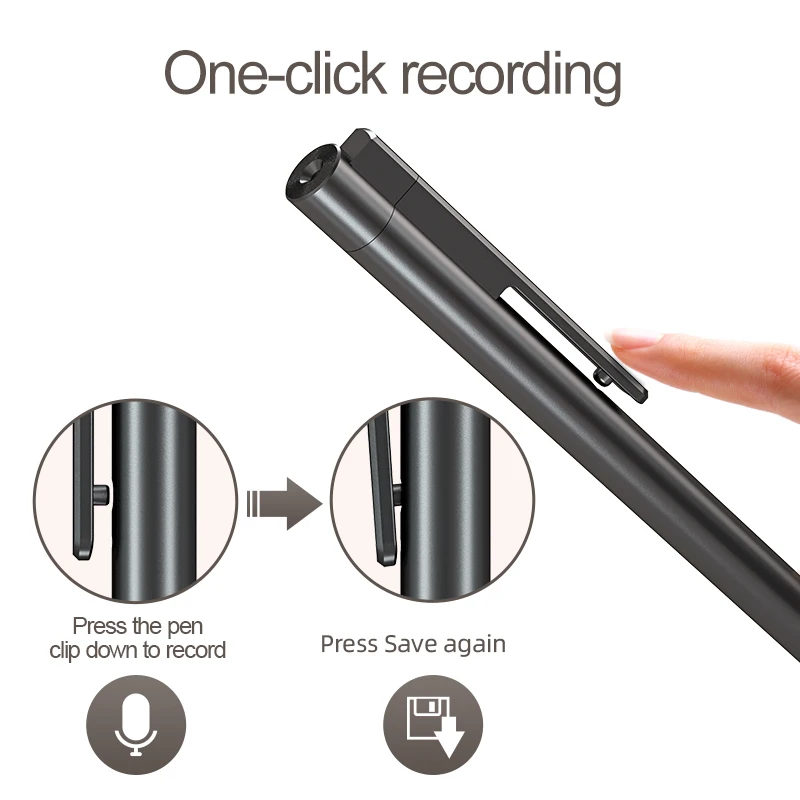Voice Recorder Professional Recording Pen Voice Recorder Sound Recorder Intelligent Noise Reduction Auto Easy to Use 16G 32G 64G - Image 2