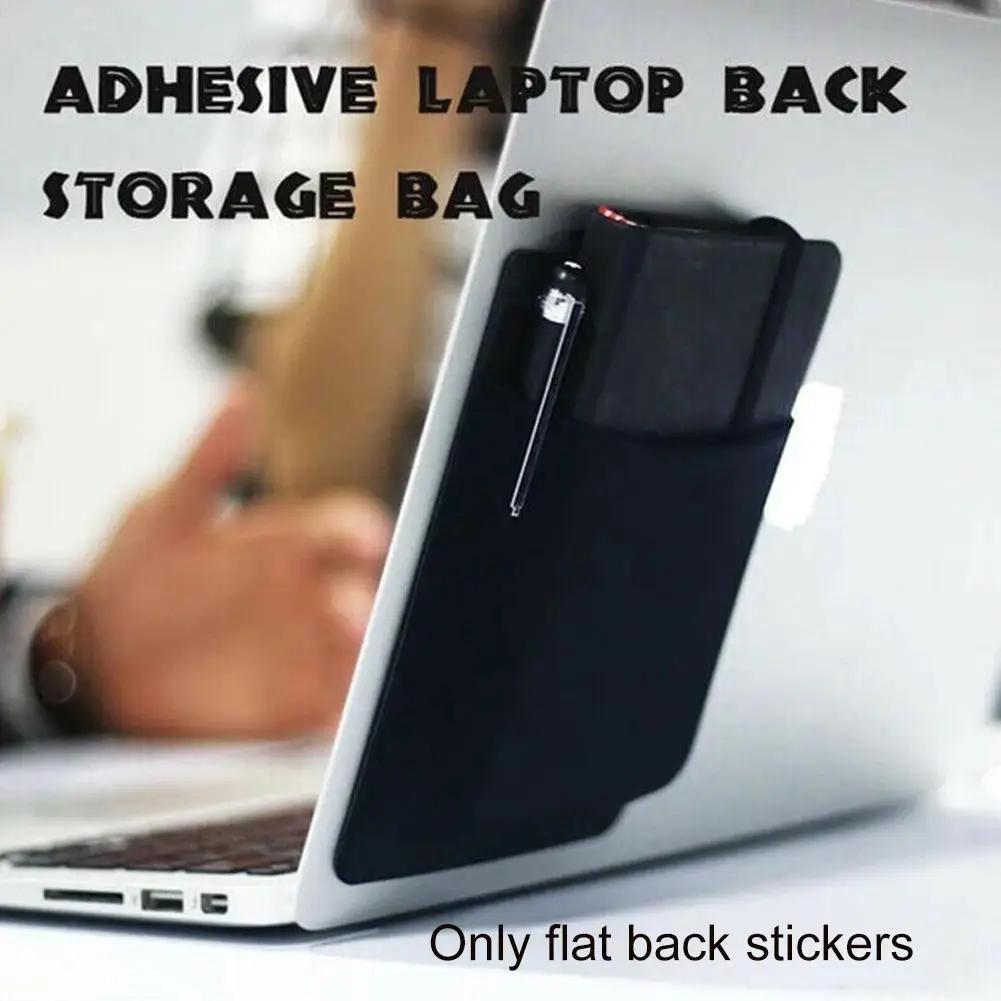 Self Adhesive Laptop Rear Storage Bag for Mouse Digital Hard Drive Pen Pocket Pouch Laptop Accessories - Image 9