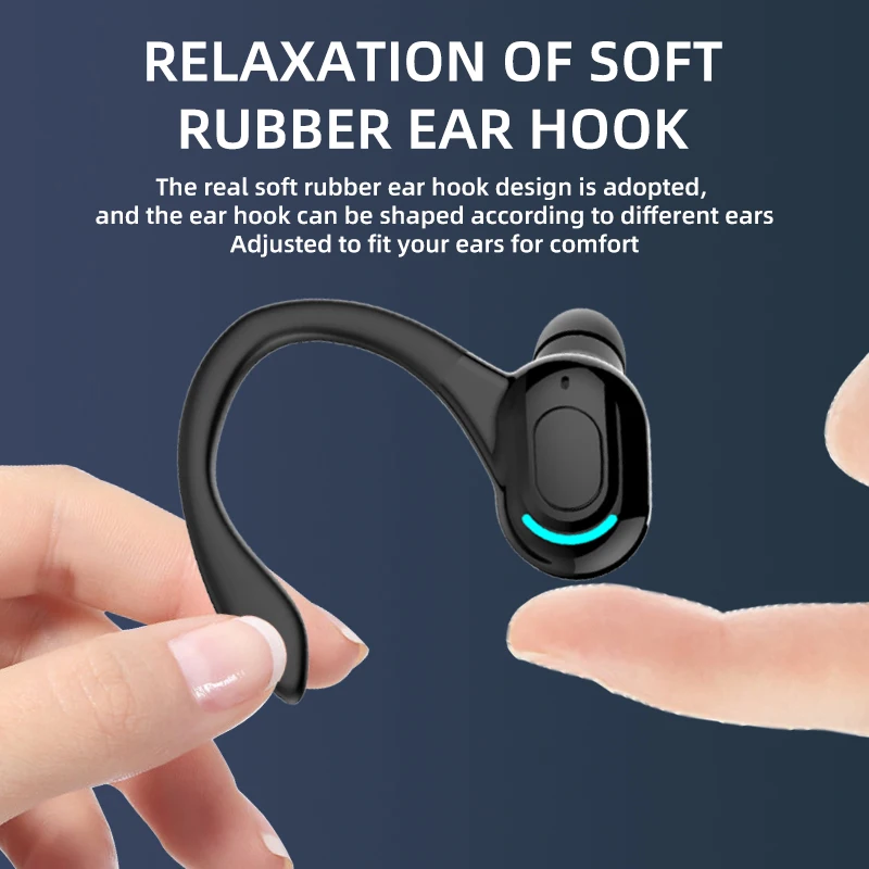 Bluetooth 5.2 Earphone Waterproof Wireless Headphones with Mic Mini Ear Hooks HiFi Stereo Music Earbuds for Phone - Image 6
