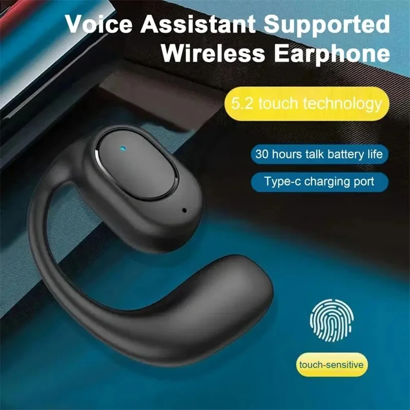 Wireless Headphones Bluetooth Headset With Microphone Bone Conduction Handsfree Noise Canceling Earphones For Driving Audifonos - Image 2