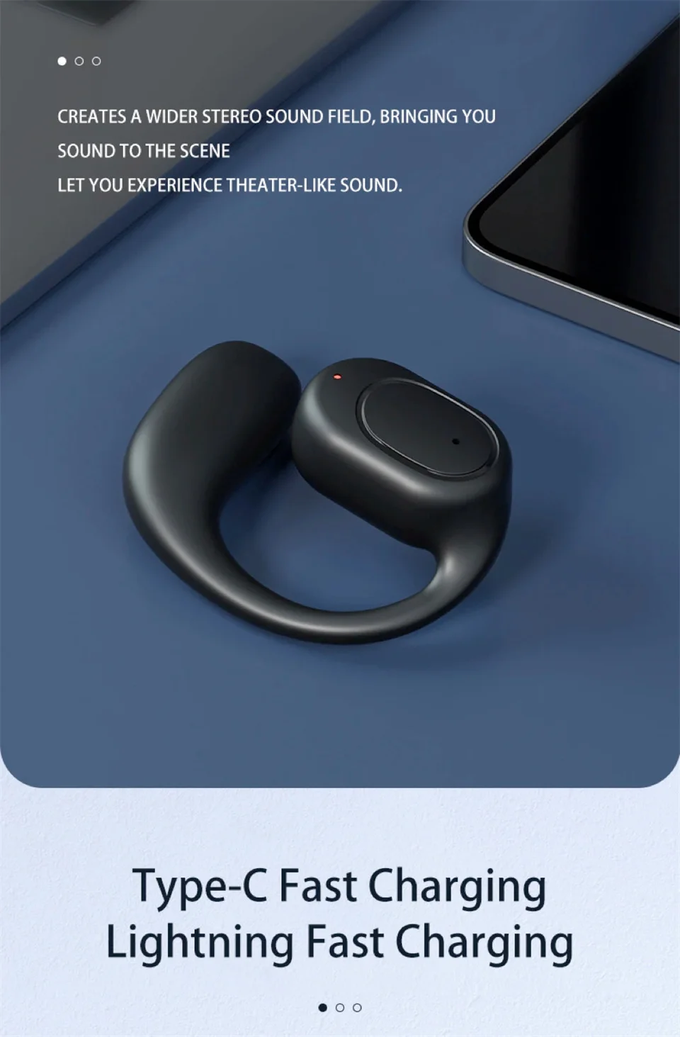 Wireless Headphones Bluetooth Headset With Microphone Bone Conduction Handsfree Noise Canceling Earphones For Driving Audifonos - Image 12